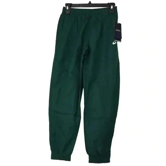ASICS UNISEX JR. UPSURGE TRACK JOGGER PANTS SIZE L DRAWSTRING FOREST GREEN - Picture 6 of 9